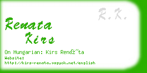 renata kirs business card